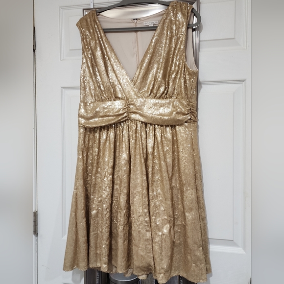 New York & Company Dresses Gold Party Dress Poshmark